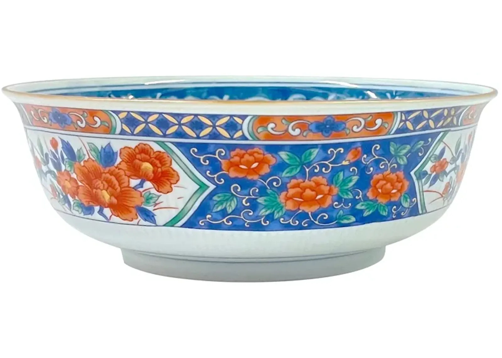 Tiffany Porcelain Floral Bowl - Vermilion Designs - Blue