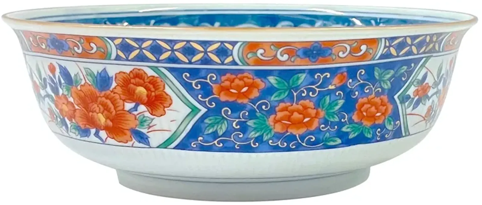 Tiffany Porcelain Floral Bowl - Vermilion Designs - Blue