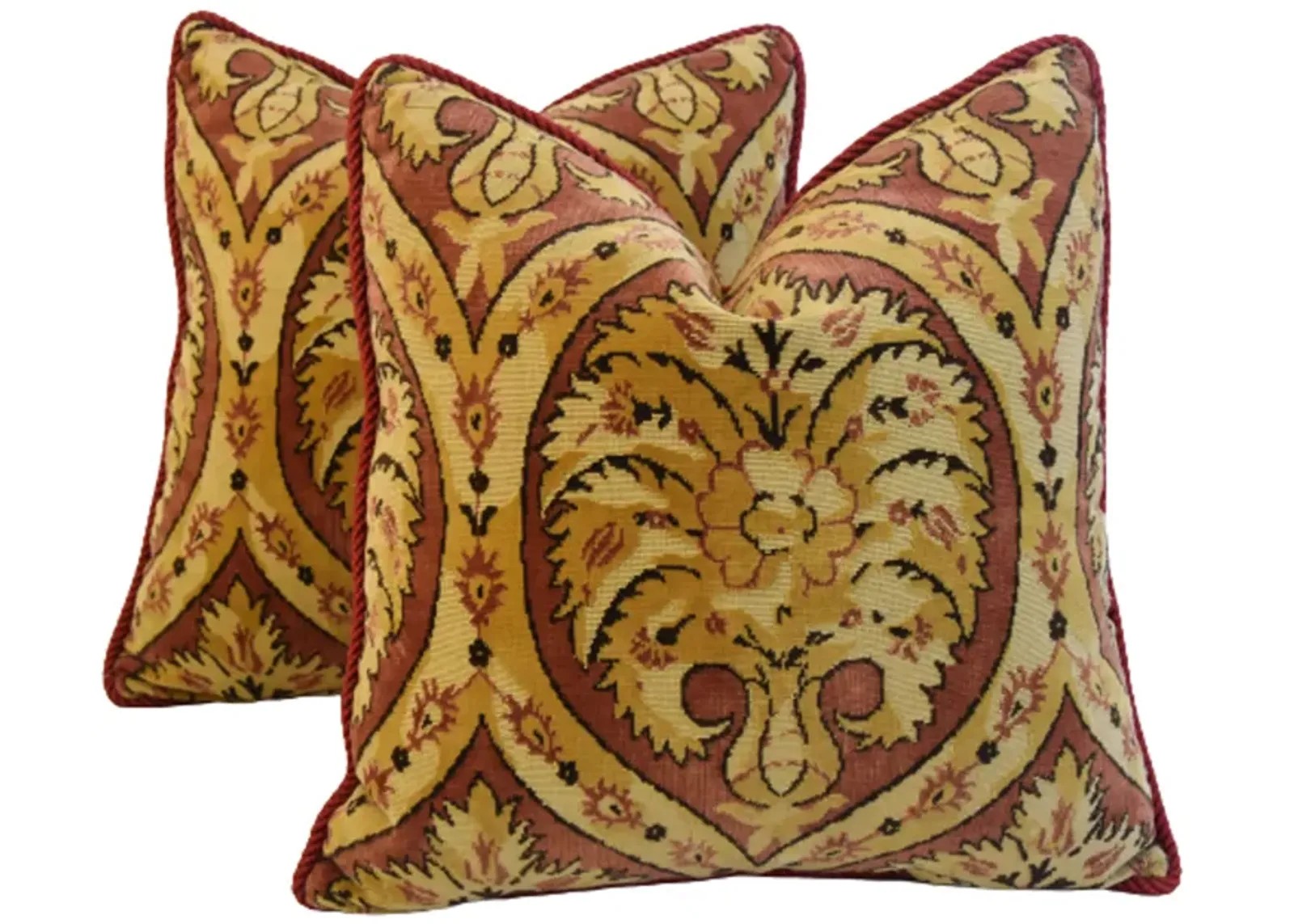 Designer Italian Cut Velvet Pillows - Pr