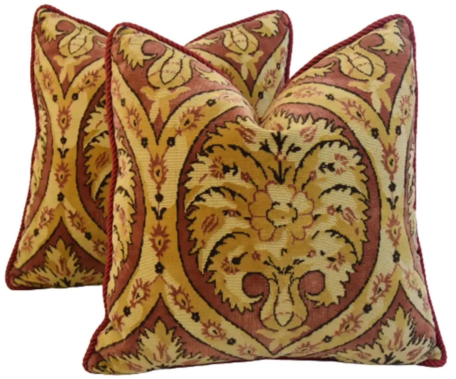 Designer Italian Cut Velvet Pillows - Pr