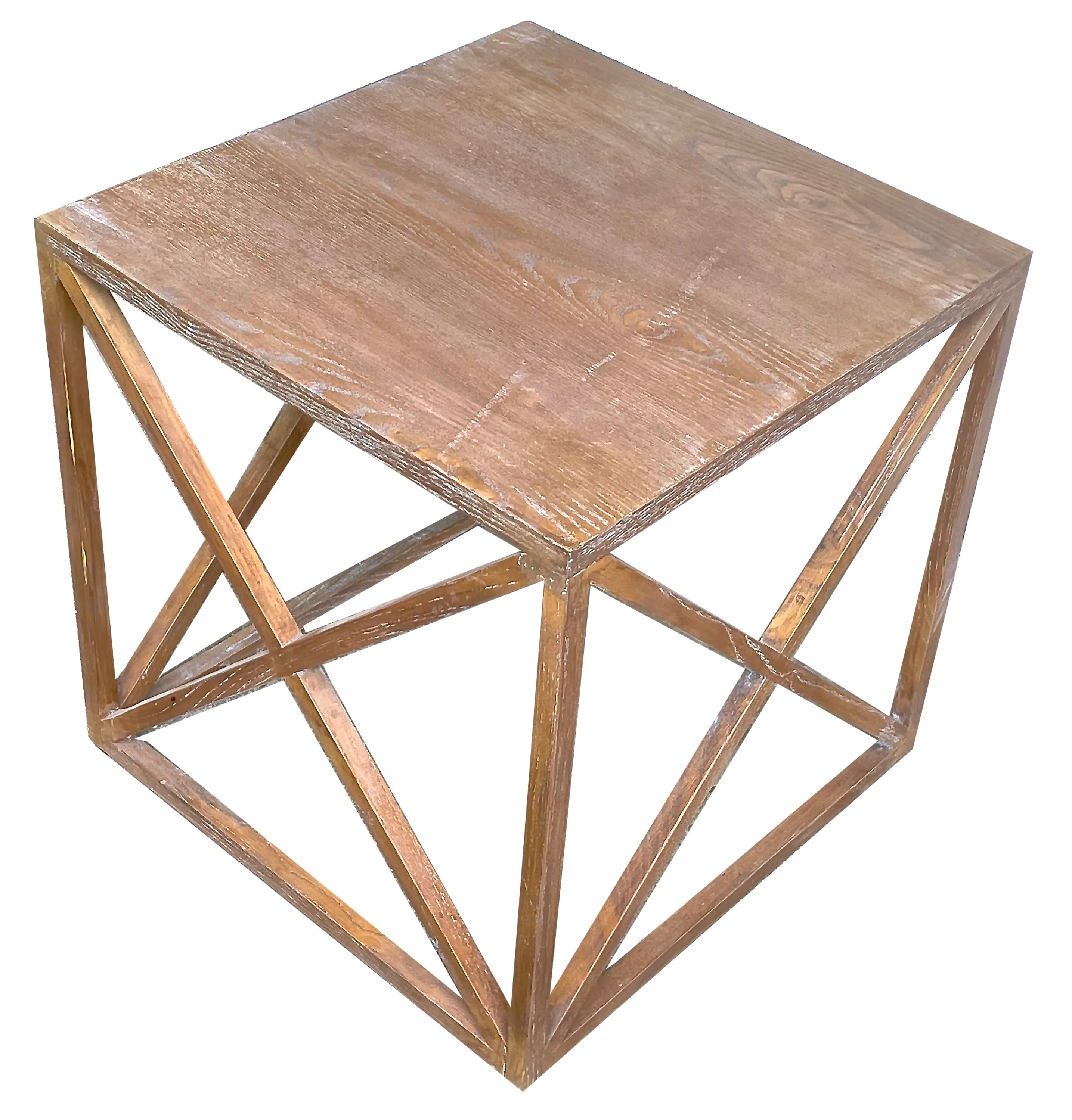 Cerused Wood Nesting Tables - Set Of 3 - Vermilion Designs - brown