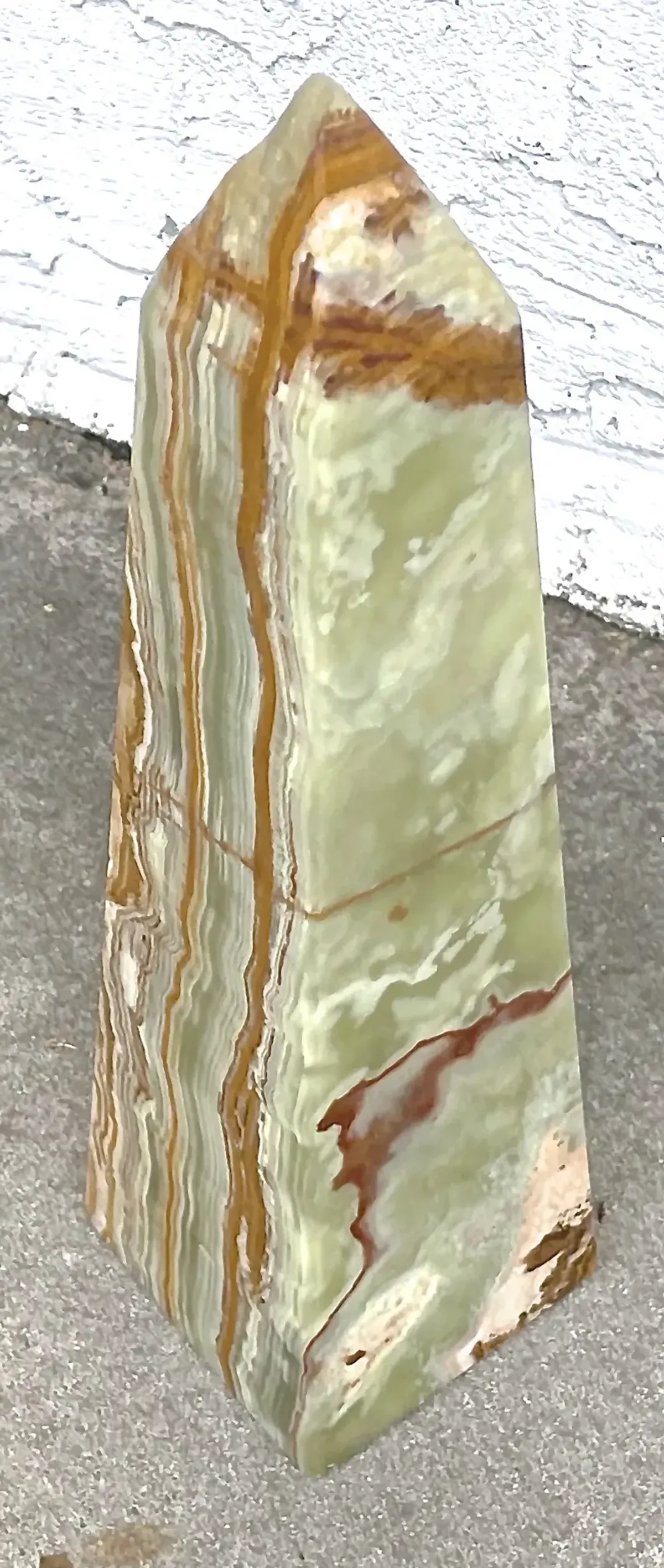 Green Onyx Carved Obelisk - Vermilion Designs