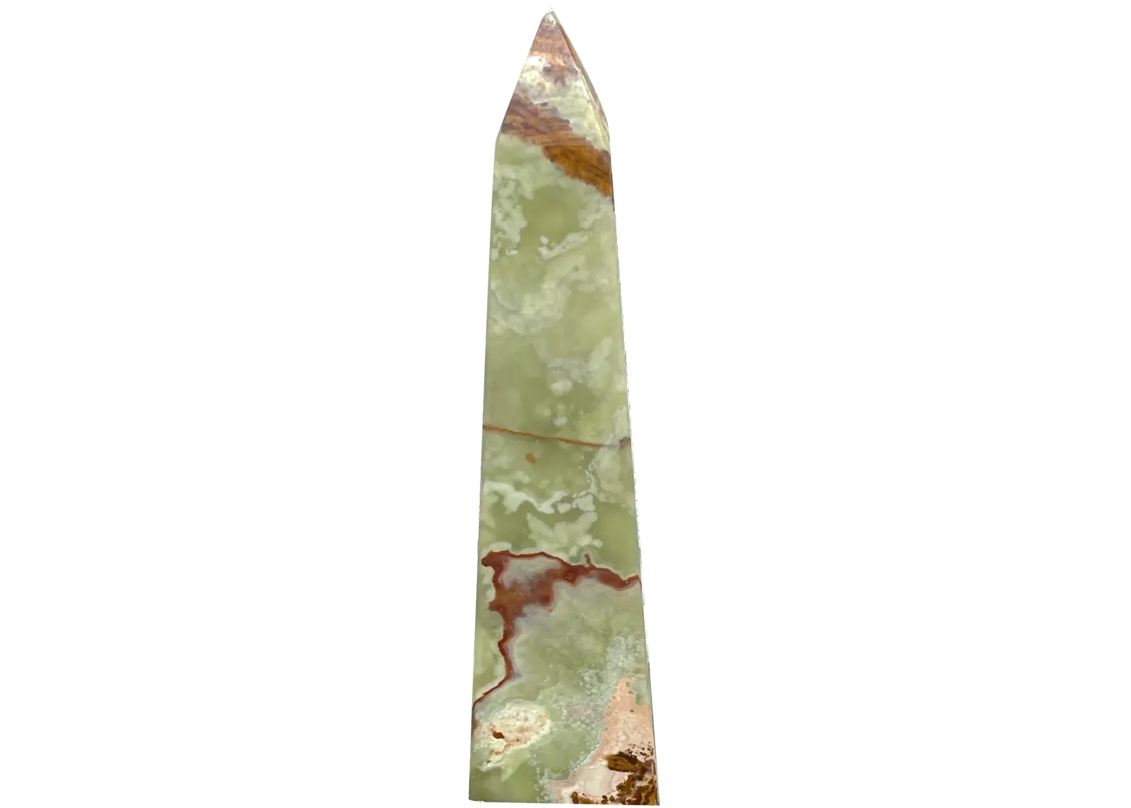 Green Onyx Carved Obelisk - Vermilion Designs