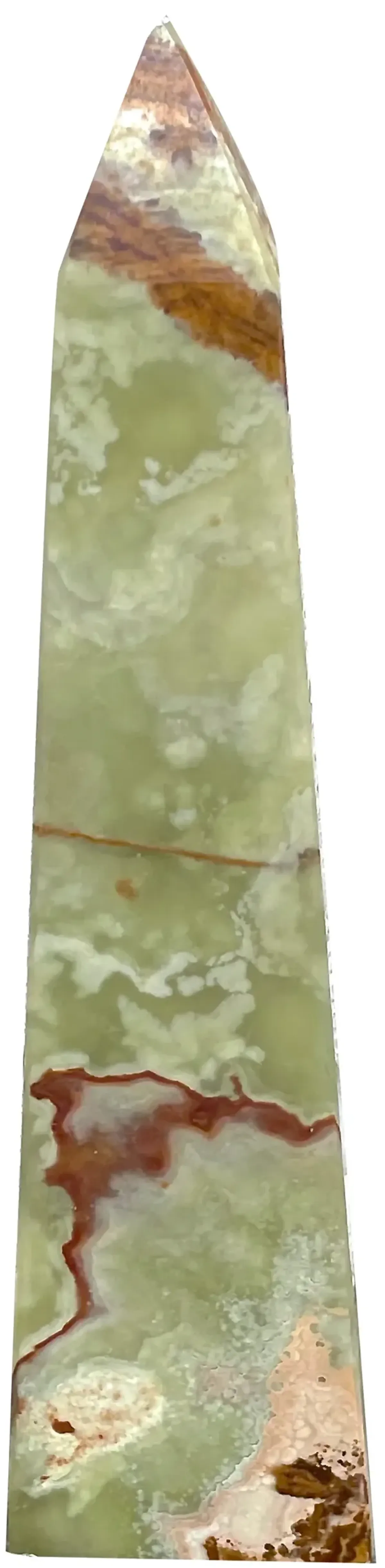 Green Onyx Carved Obelisk - Vermilion Designs