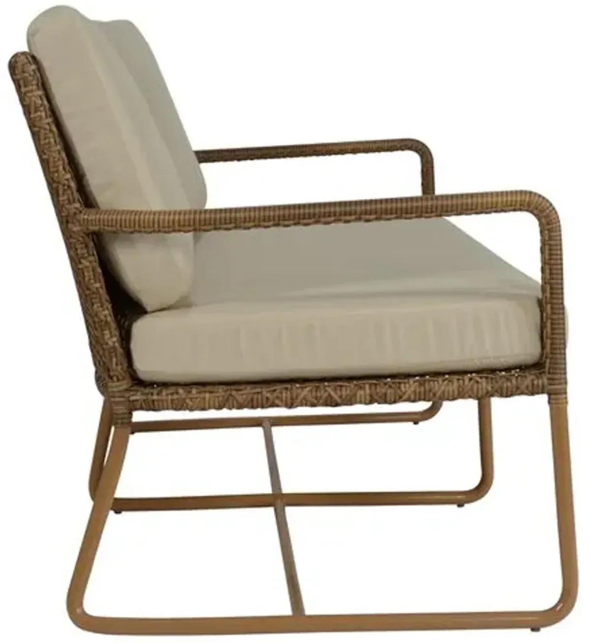 Bay Outdoor Loveseat - Toffee - Brown