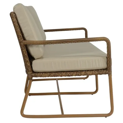 Bay Outdoor Loveseat - Toffee - Brown