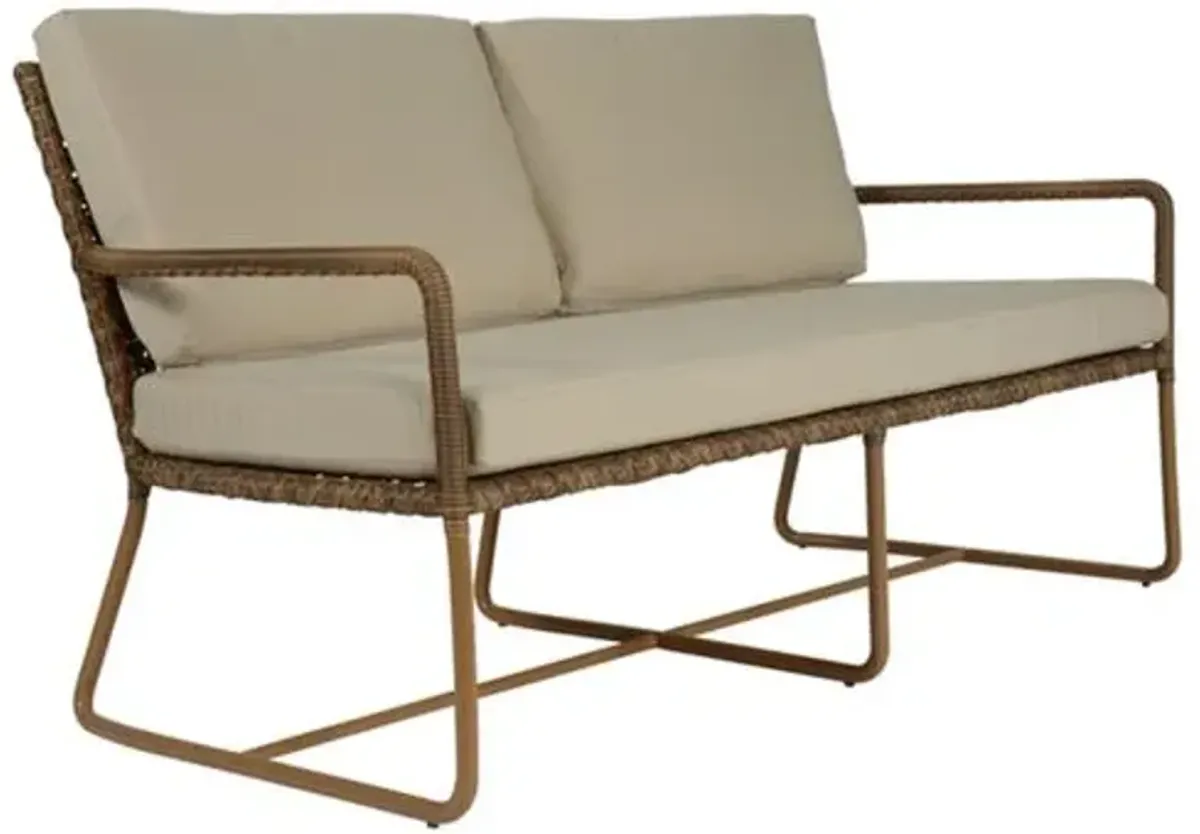 Bay Outdoor Loveseat - Toffee - Brown