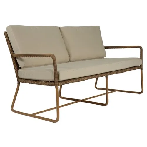 Bay Outdoor Loveseat - Toffee - Brown