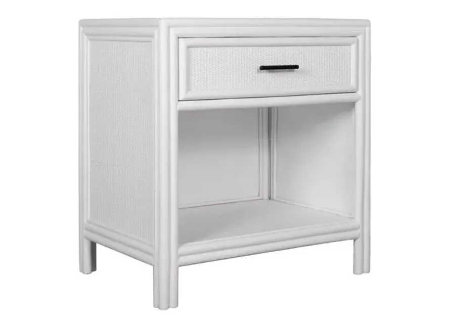 Bermuda One-Drawer Nightstand - White