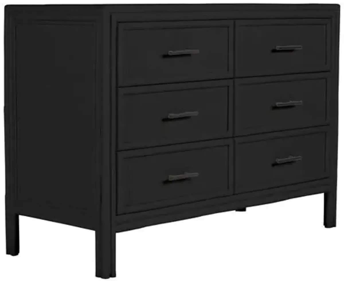 Bermuda Six-Drawer Dresser - Black