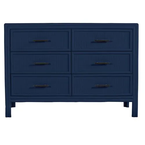 Bermuda Six-Drawer Dresser - Navy - Blue