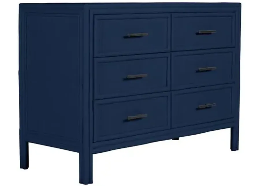 Bermuda Six-Drawer Dresser - Navy - Blue