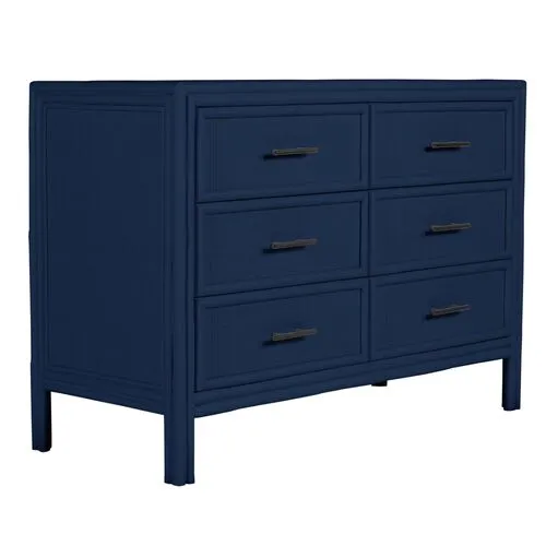 Bermuda Six-Drawer Dresser - Navy - Blue