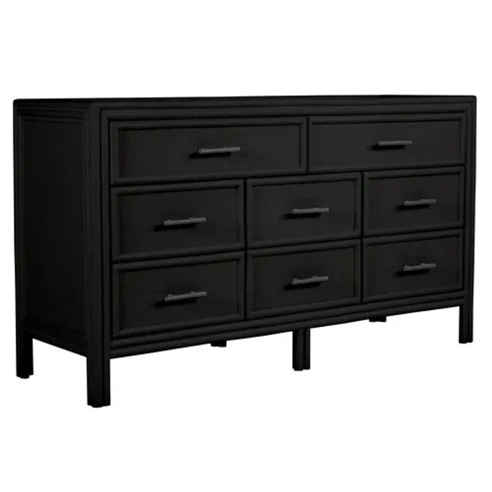 Bermuda Eight-Drawer Dresser - Black