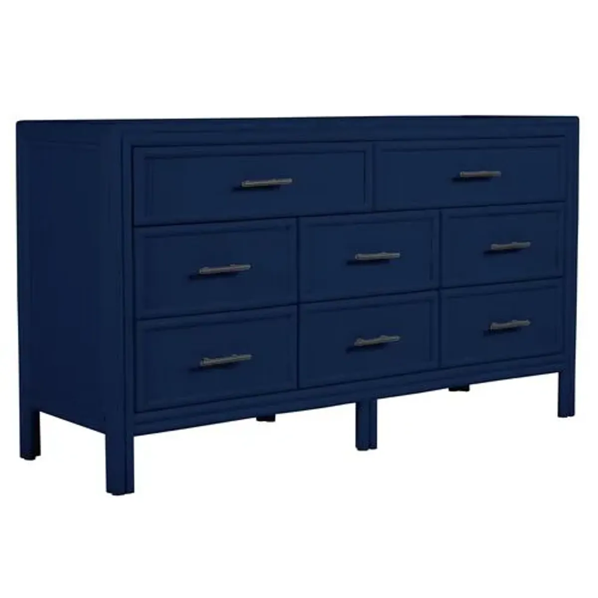 Bermuda Rattan 8-Drawer Dresser - Blue