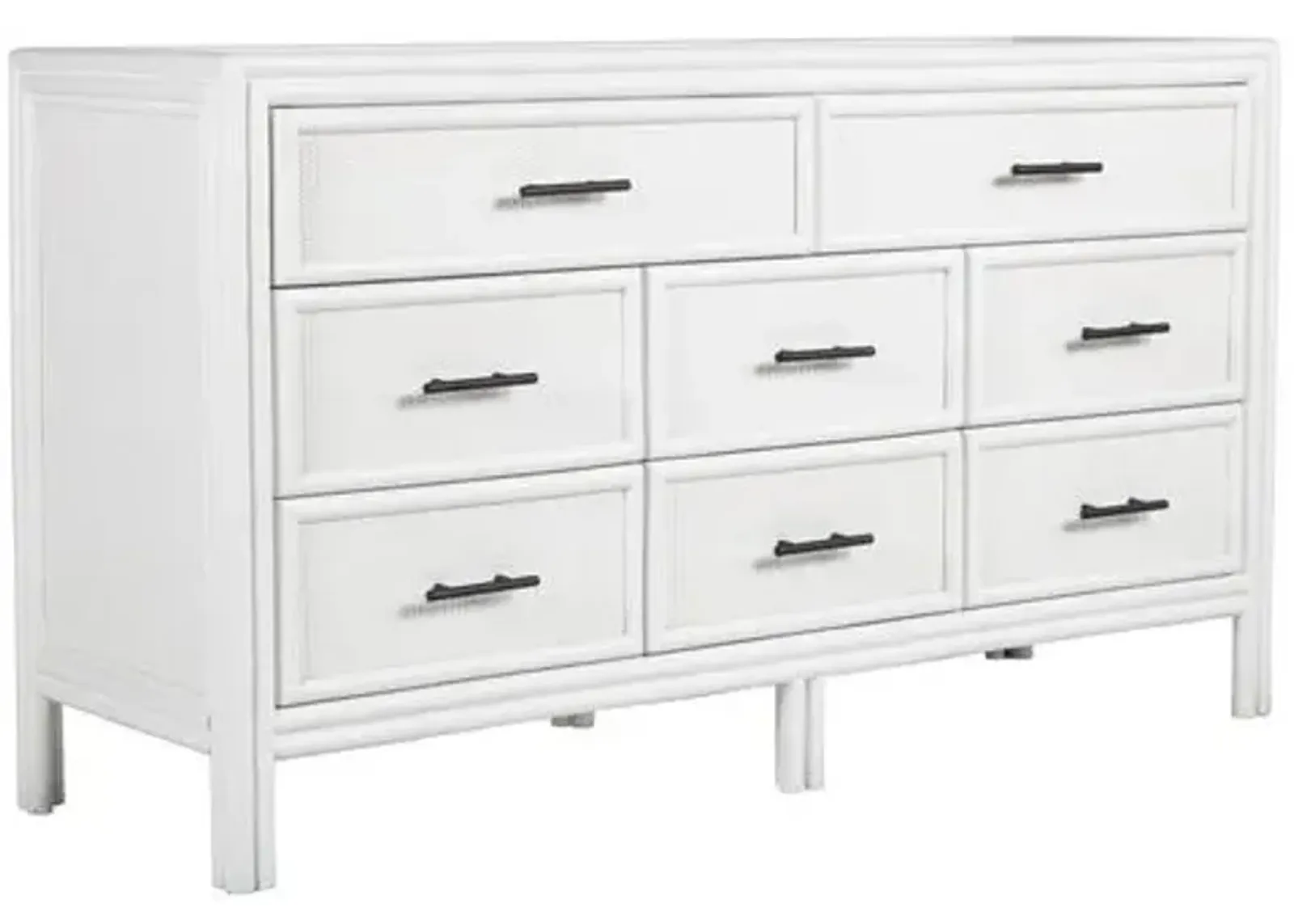 Bermuda Eight-Drawer Dresser - White