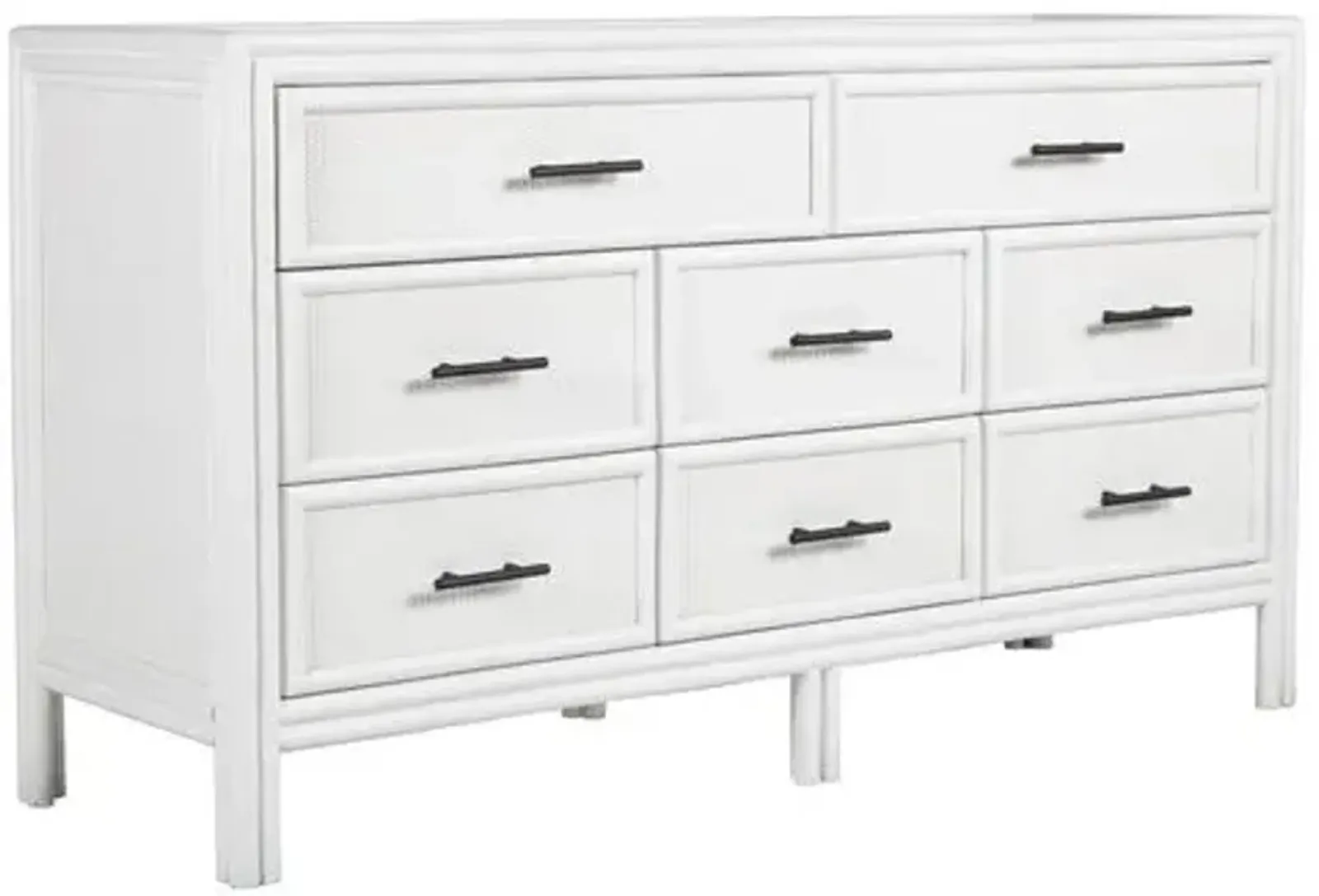 Bermuda Eight-Drawer Dresser - White