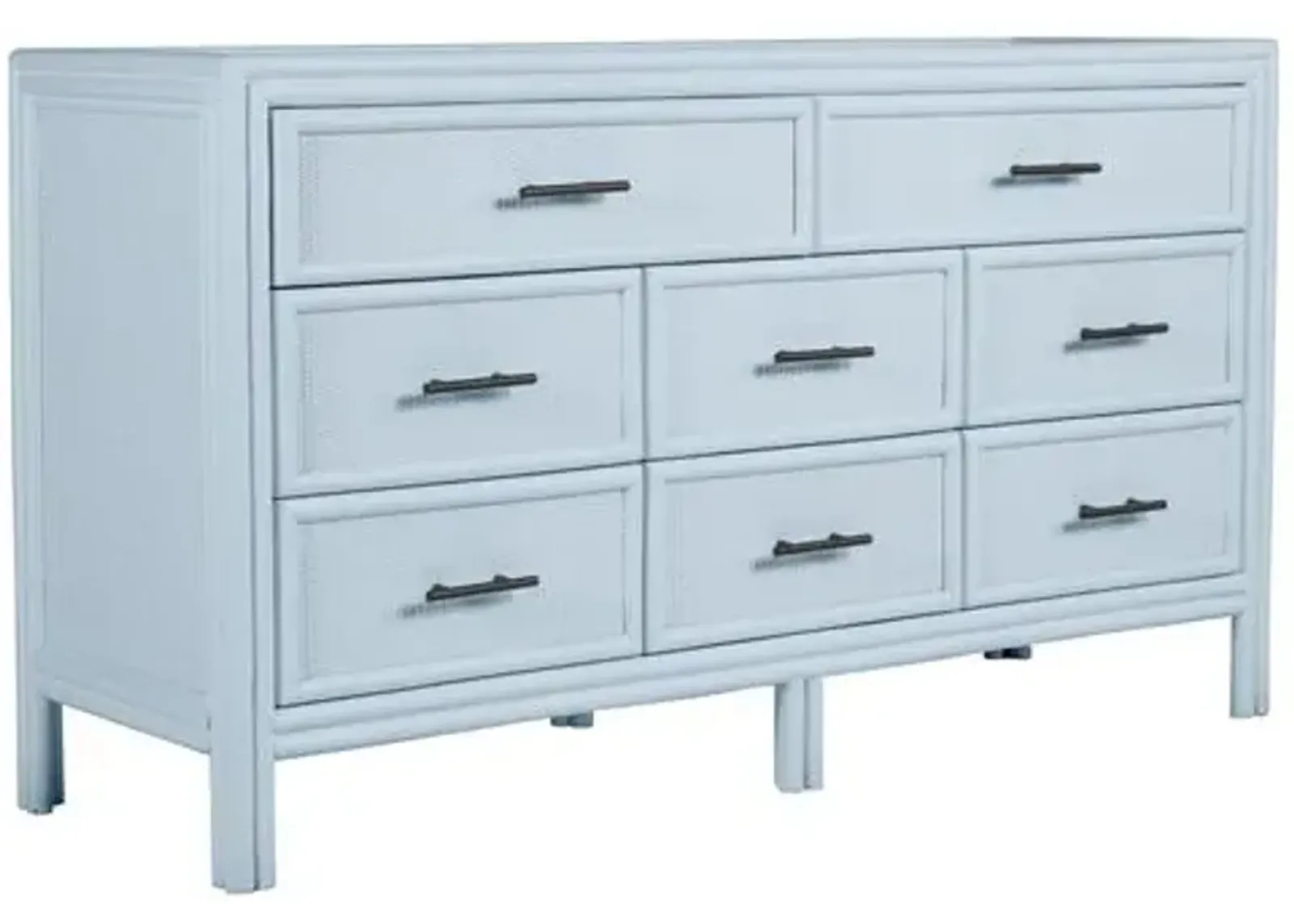 Bermuda Eight-Drawer Dresser - Light Blue