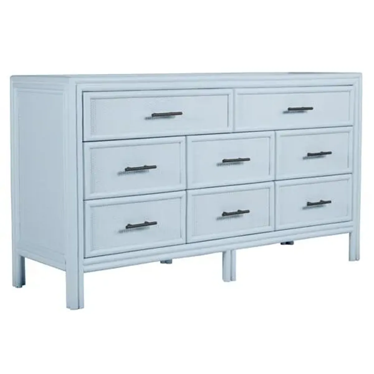 Bermuda Eight-Drawer Dresser - Light Blue