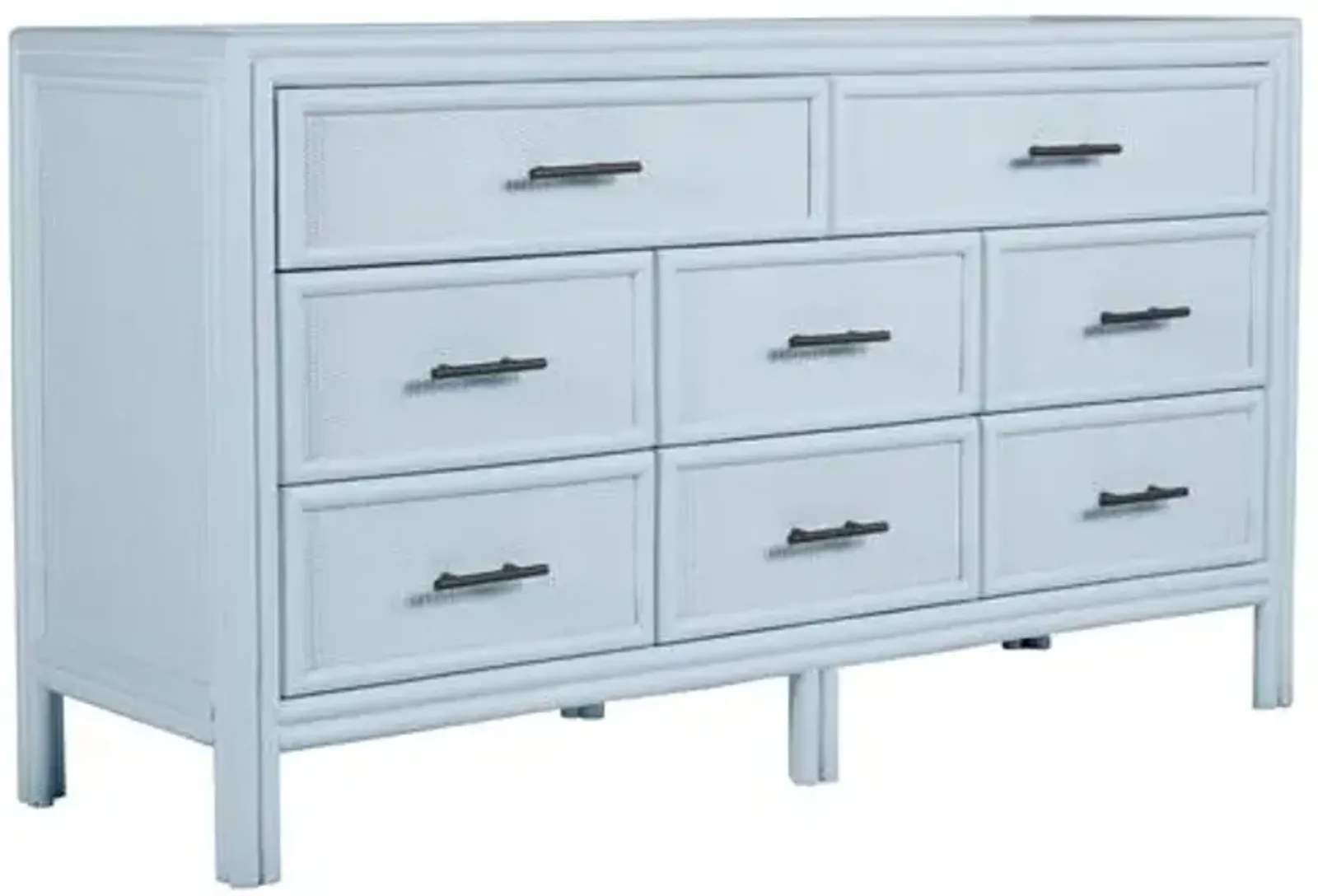 Bermuda Eight-Drawer Dresser - Light Blue