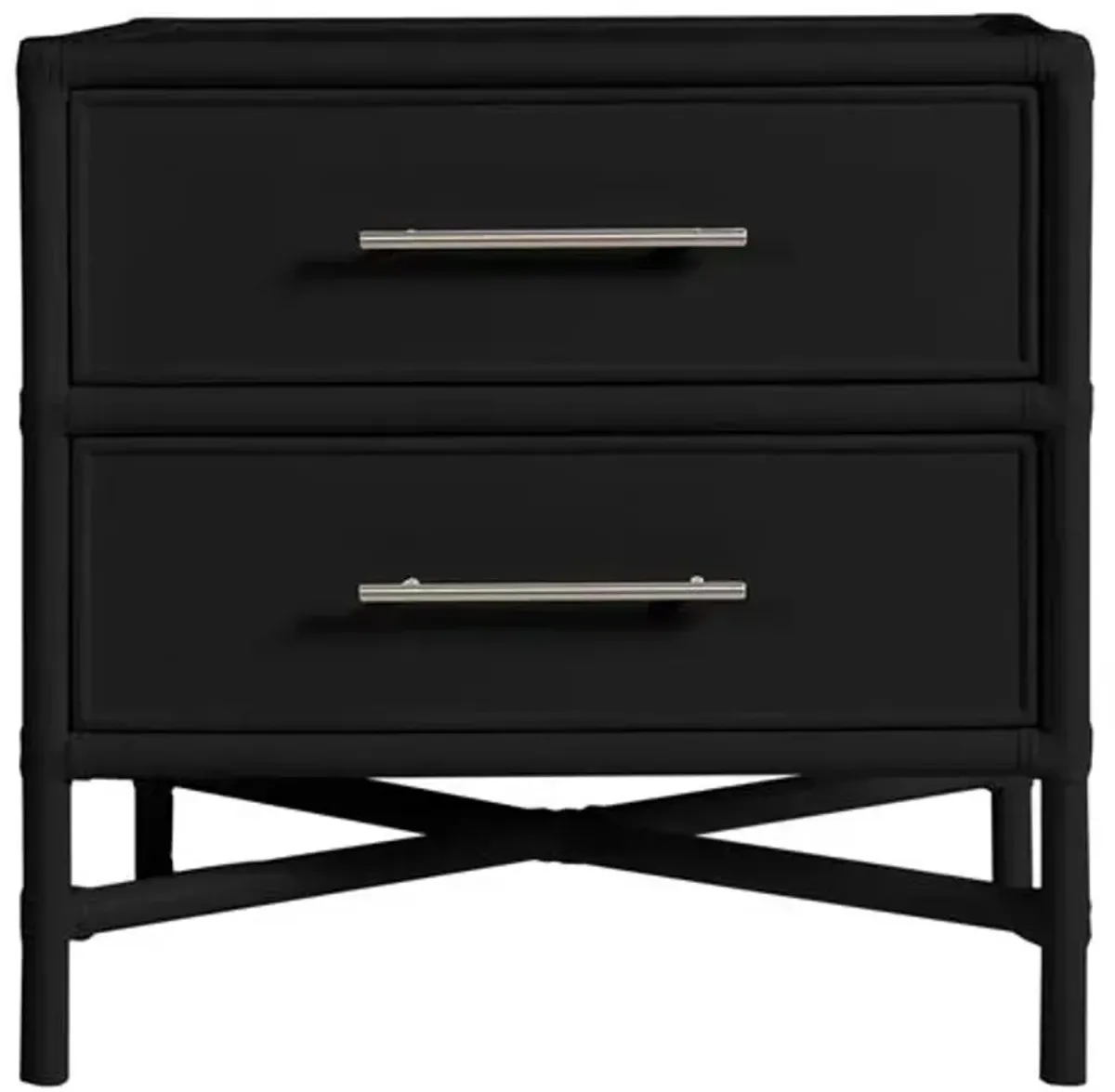 Verona Two-Drawer Nightstand - Black