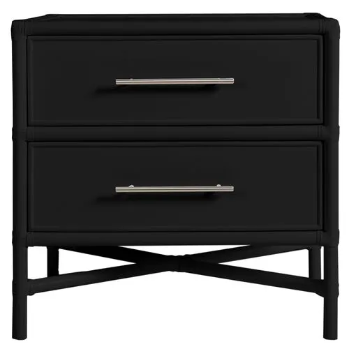 Verona Two-Drawer Nightstand - Black