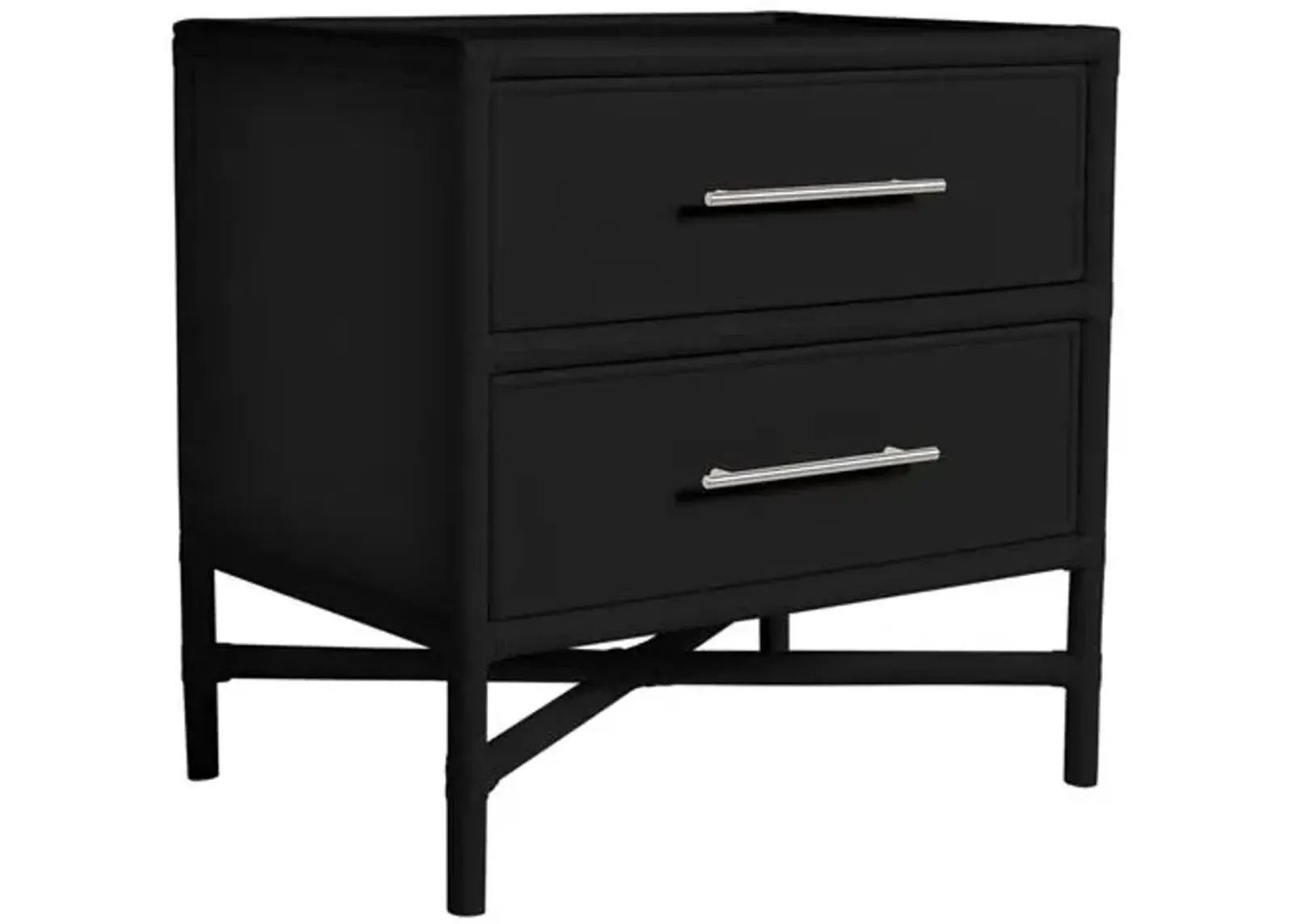 Verona Two-Drawer Nightstand - Black