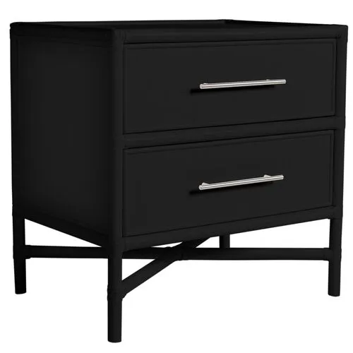 Verona Two-Drawer Nightstand - Black