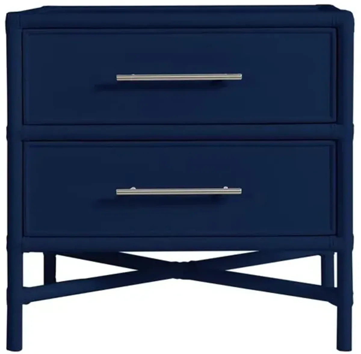 Verona Two-Drawer Nightstand - Navy