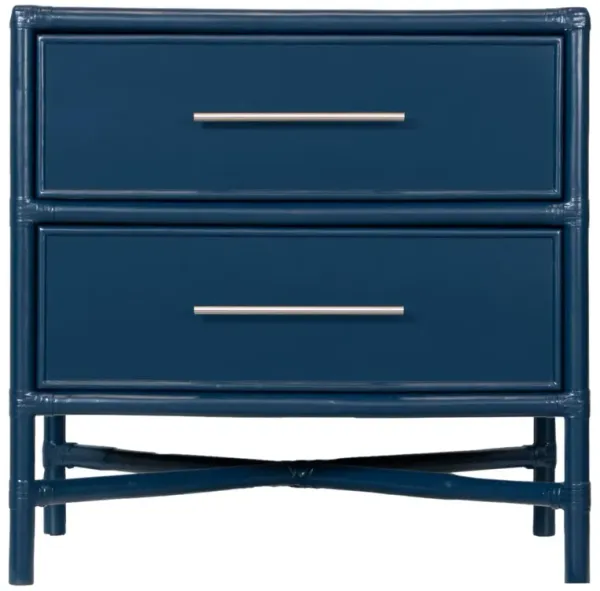 Verona Two-Drawer Nightstand, Navy