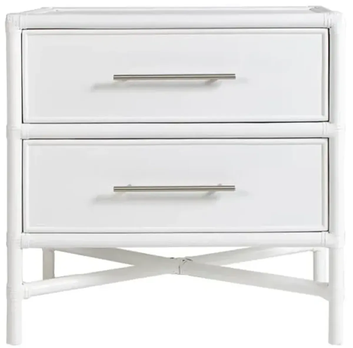 Verona Two-Drawer Nightstand - White