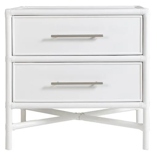 Verona Two-Drawer Nightstand - White