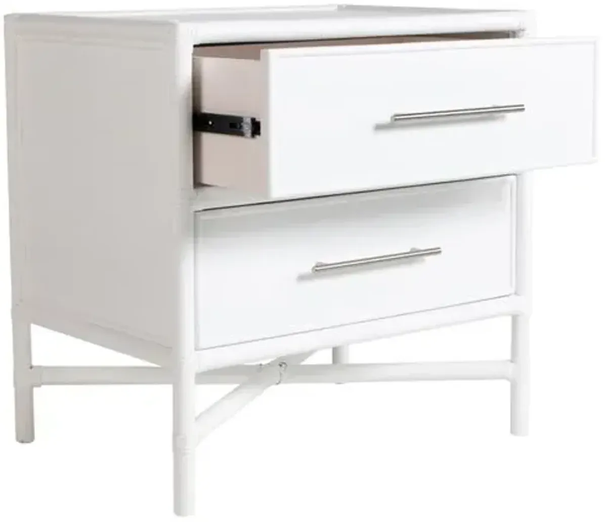 Verona Two-Drawer Nightstand - White