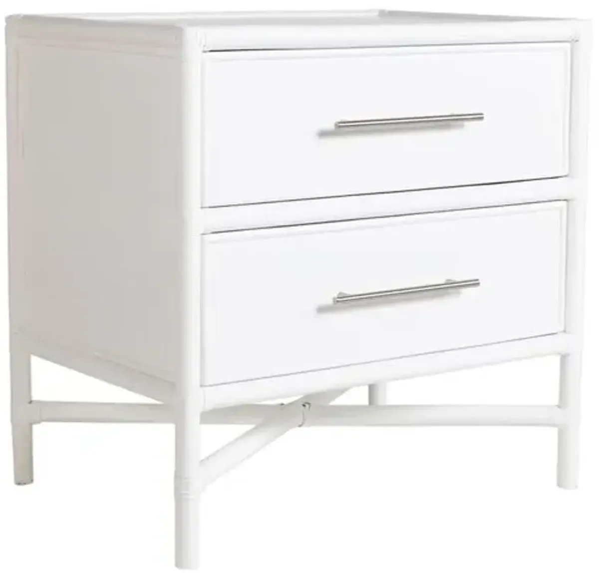 Verona Two-Drawer Nightstand - White