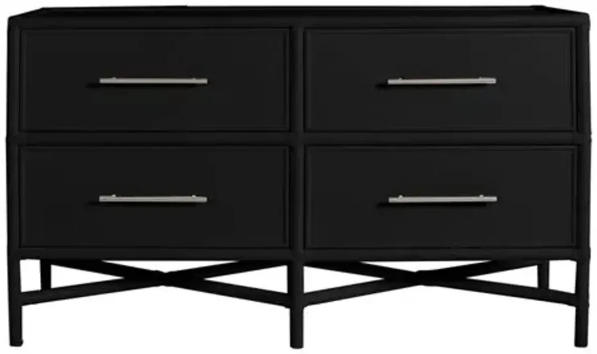 Verona Four-Drawer Dresser - Black