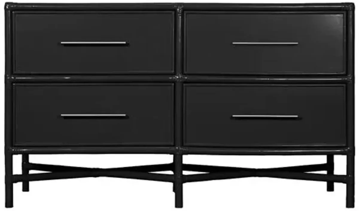 Verona Four-Drawer Dresser - Black