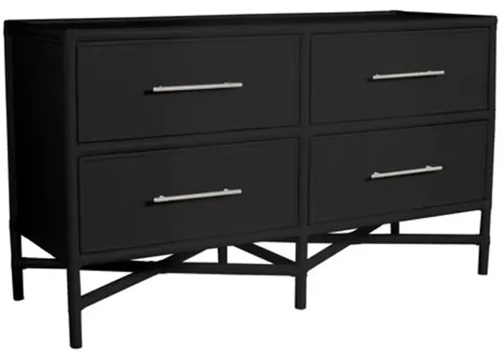 Verona Four-Drawer Dresser - Black