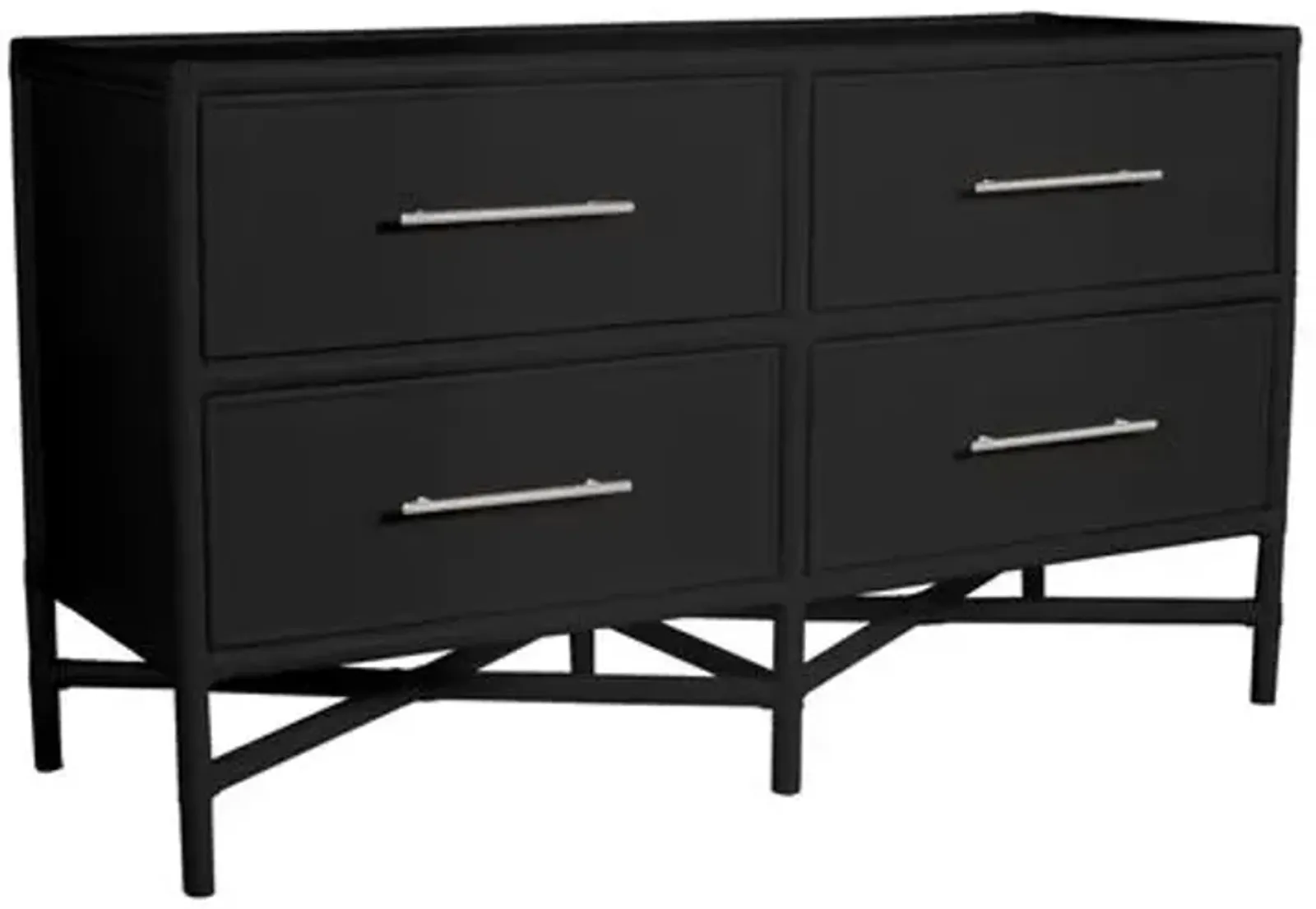 Verona Four-Drawer Dresser - Black