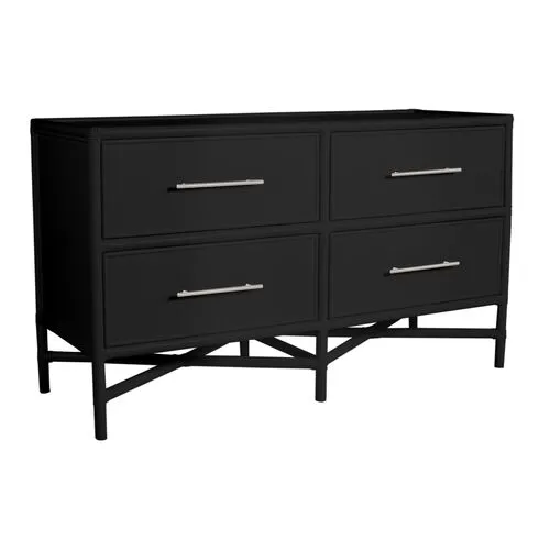 Verona Four-Drawer Dresser - Black