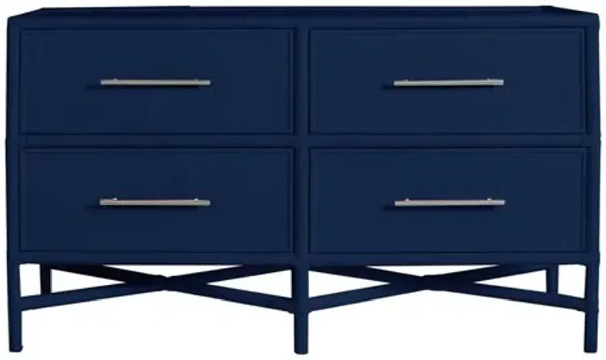 Verona Four-Drawer Dresser - Navy - Blue