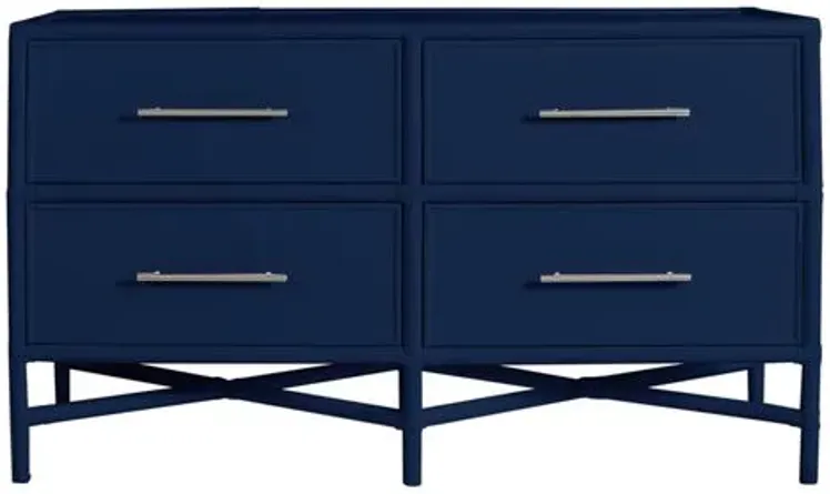 Verona Four-Drawer Dresser - Navy - Blue