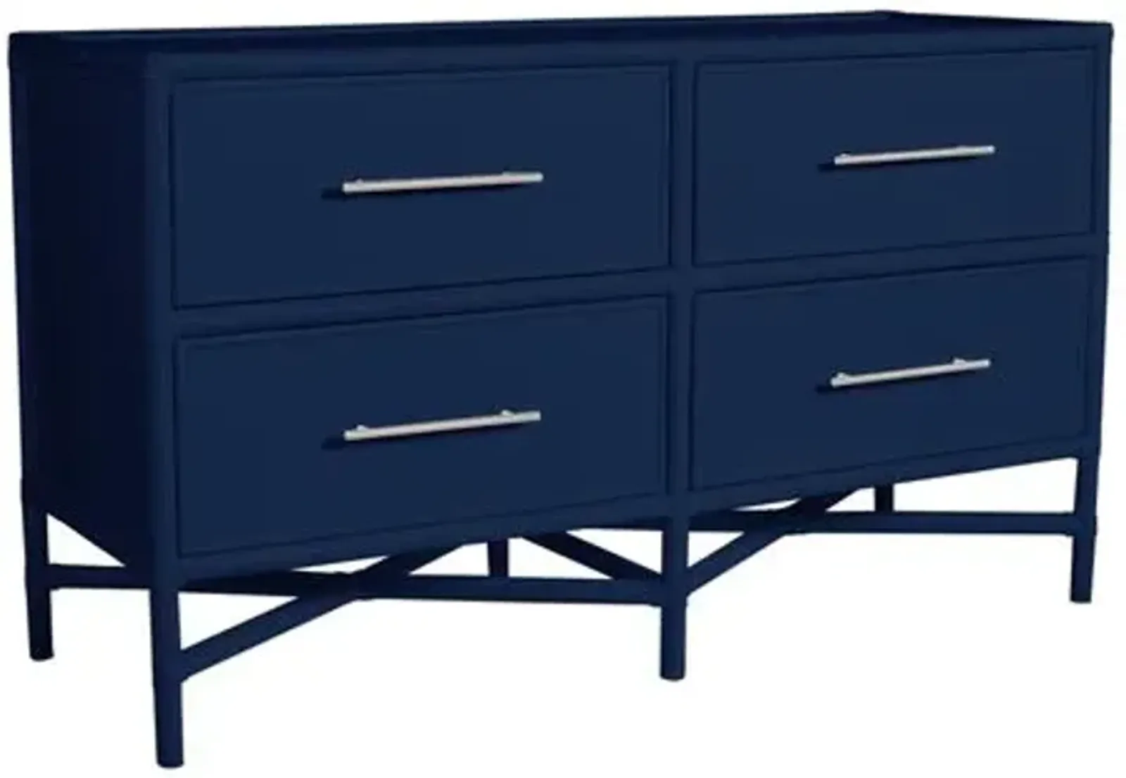 Verona Four-Drawer Dresser - Navy - Blue