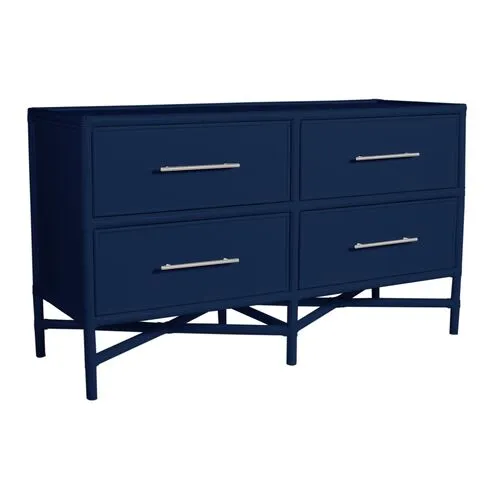 Verona Four-Drawer Dresser - Navy - Blue