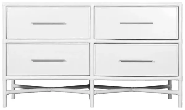 Verona Four-Drawer Dresser, White