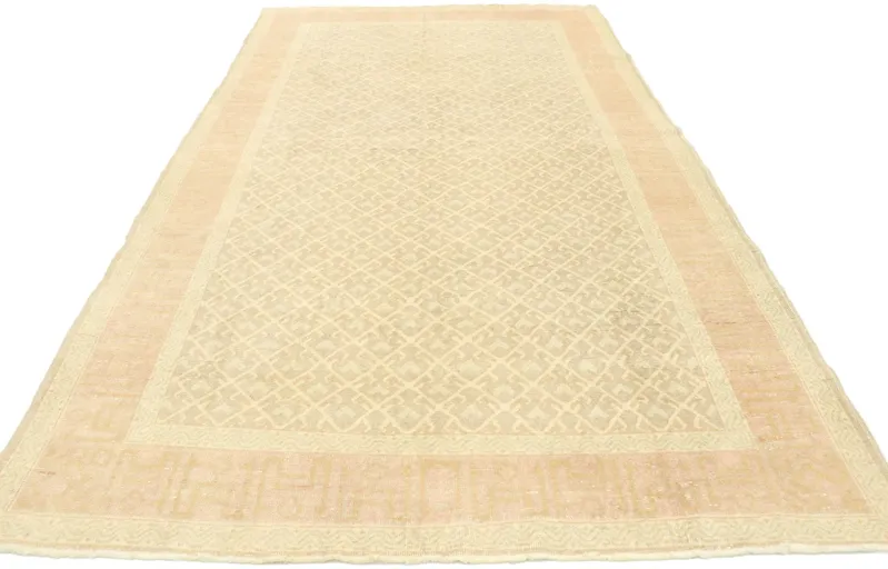 Vintage Turkish Sivas Rug - 4'00 x 7'00 - Esmaili Rugs & Antiques - Beige - Beige