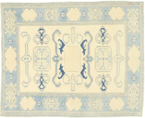 Vintage Turkish Oushak Rug, 5'08 x 6'10