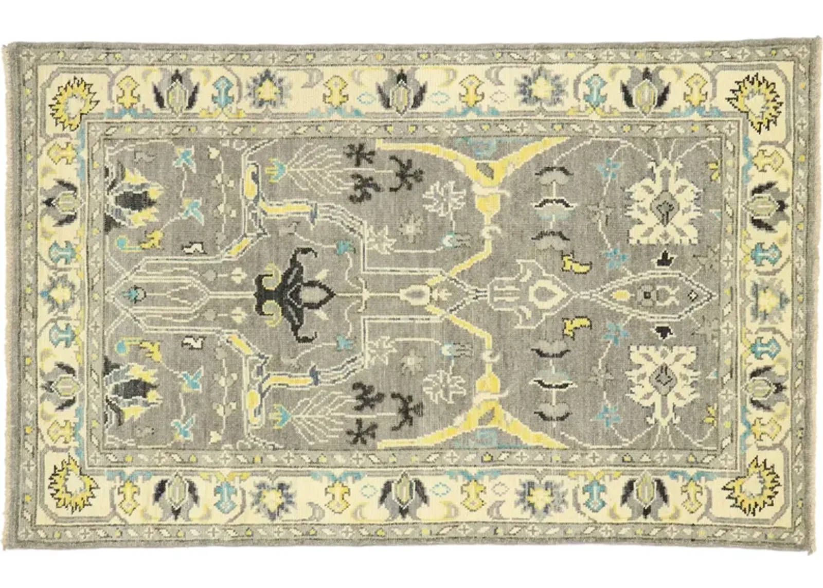 Gray Oushak Rug - 4'01 x 6'06 - Esmaili Rugs & Antiques - Gray