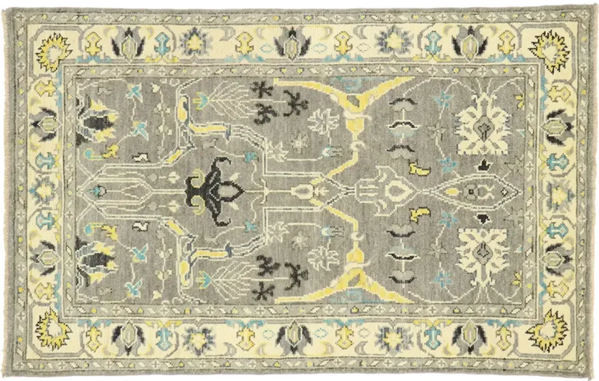 Gray Oushak Rug - 4'01 x 6'06 - Esmaili Rugs & Antiques - Gray