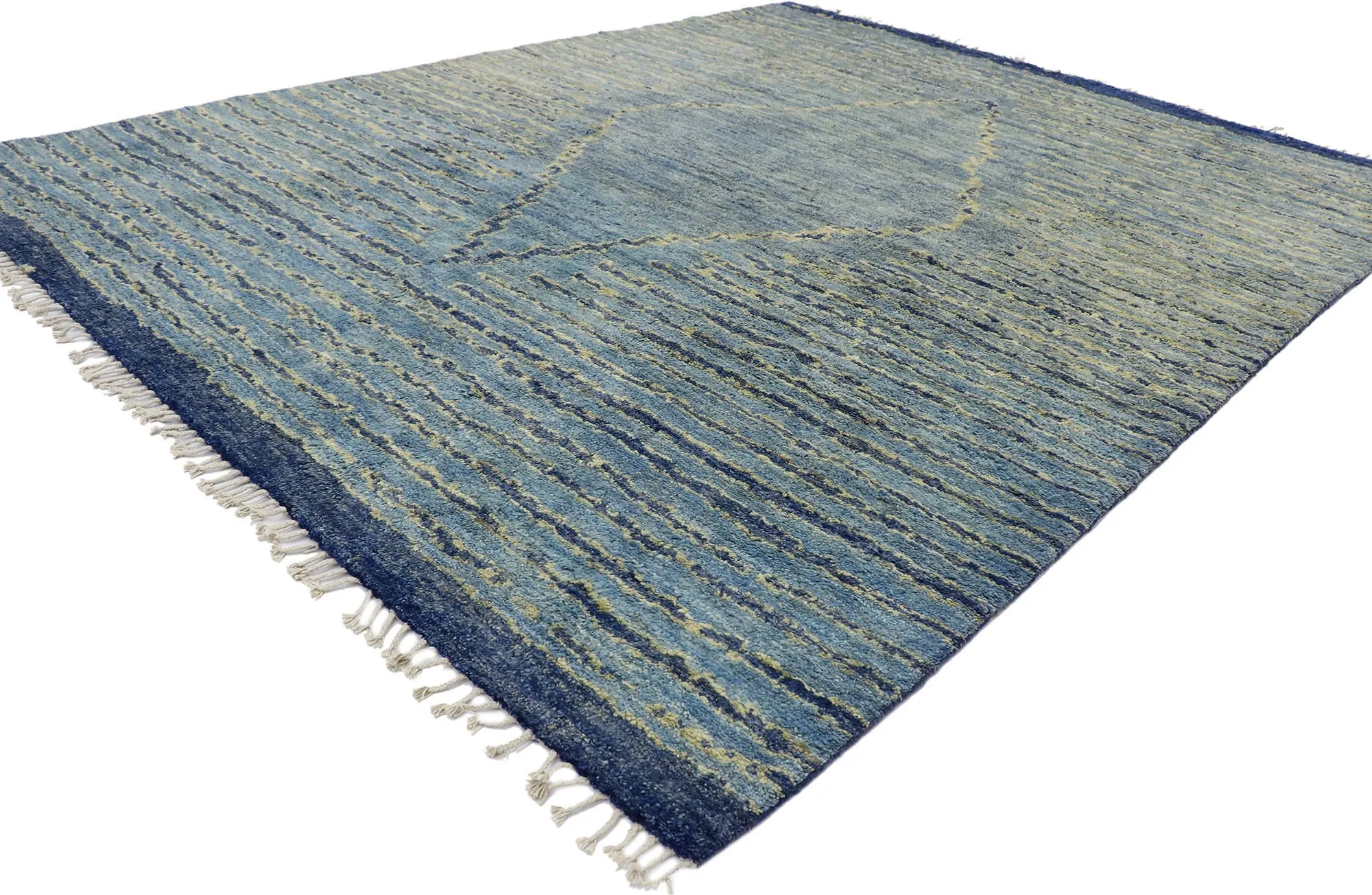 Blue Moroccan Style Rug - 9'02 x 11'07 - Esmaili Rugs & Antiques - Blue