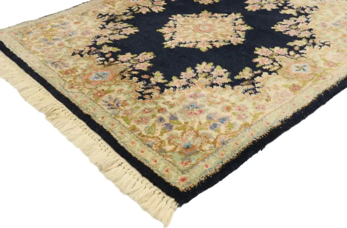 Antique Persian Kerman Rug - 3'01 x 3'06 - Esmaili Rugs & Antiques - Beige - Beige